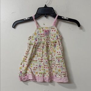 Floral Pink and White Kids Casual Dress 90’s